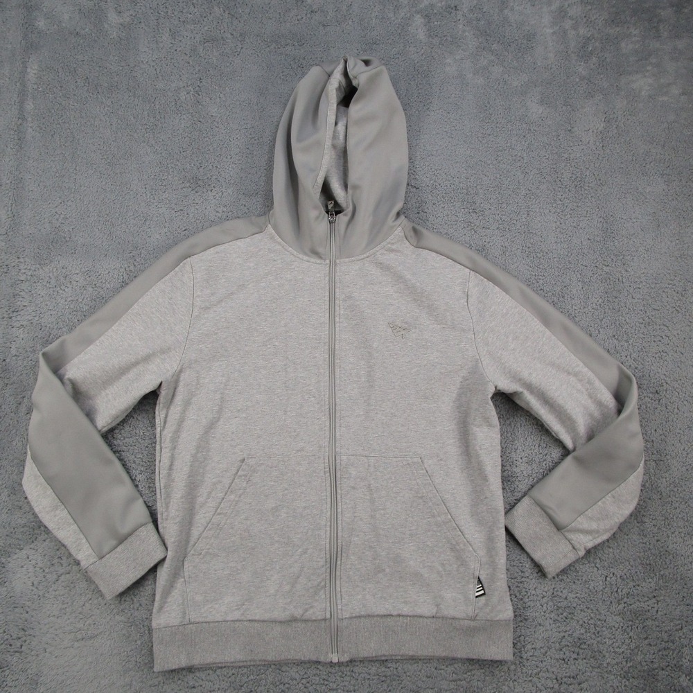 Paper Planes Mens Grey Full Zip Hoodie Jacket Streetwear Size L